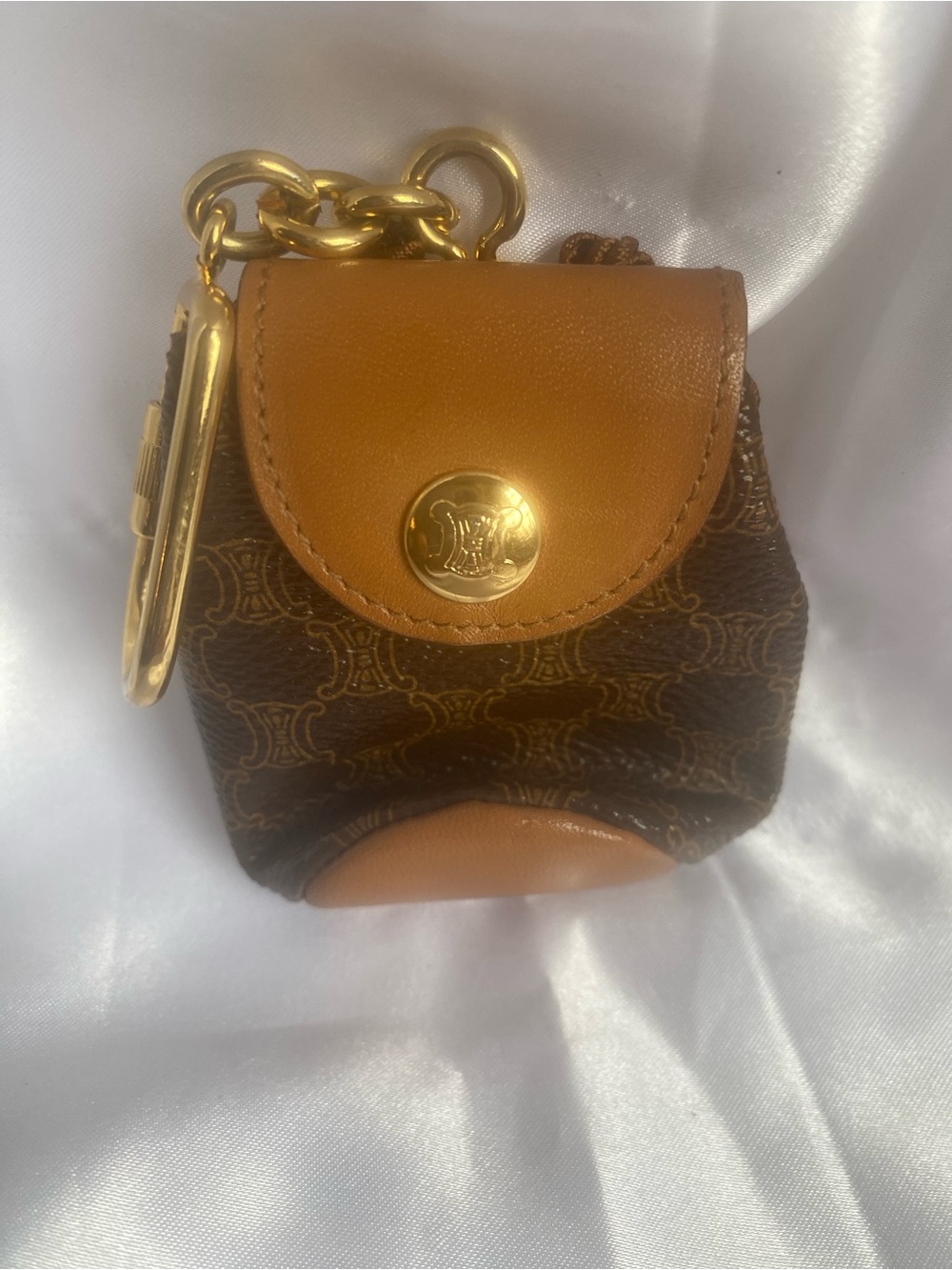Celine Paris Macadam Mini Coin Purse Key Holder Charm
